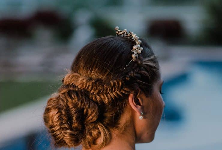 All Of Me Low Updo @Raquel Saiz In White 12