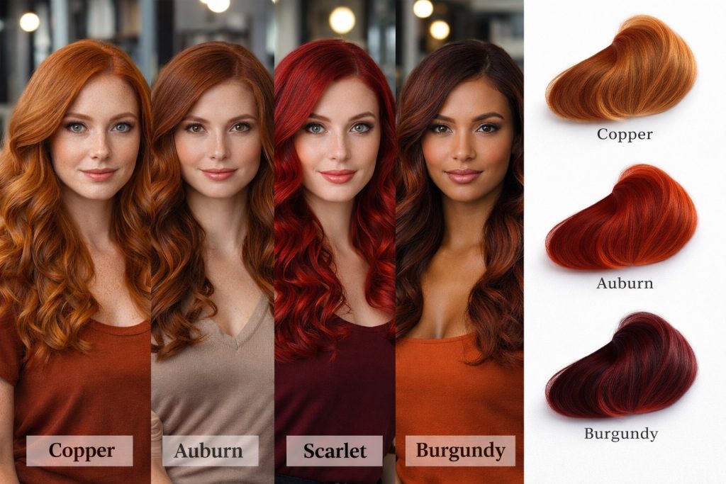 Pelirrojos en 2026: cómo elegir el tono según la piel (y acertar en salón) Muestras de hair color para cada tono de piel 2 Muestras de hair color para cada tono de piel